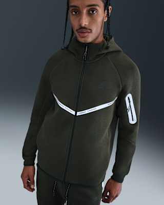 Nike Tech Men's Full-Zip Fleece Windrunner Jacket with Reflective